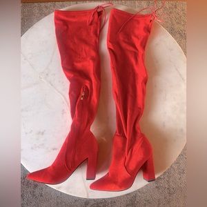 Suede over the knee boots